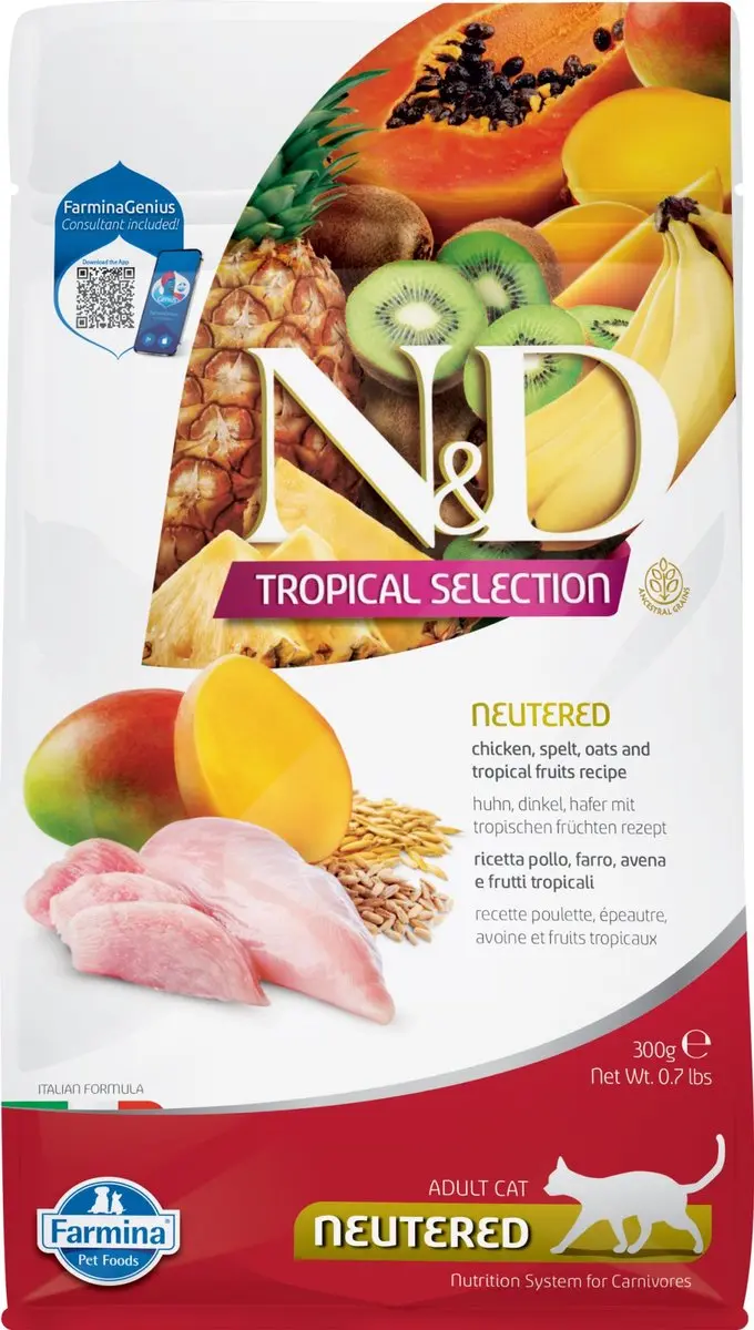 N&D Cat Tropical Selection Chicken Neutered 300g