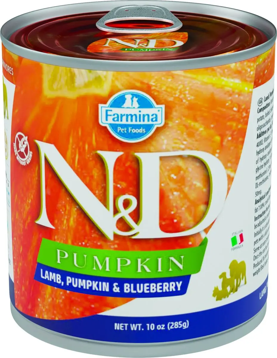 N&D Pumpkin natvoeding voor de hond Lam 285 gr.