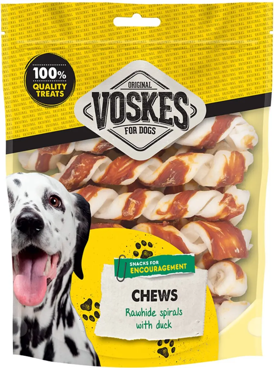 Voskes Hondensnacks Spiralen Runderhuid & Eend