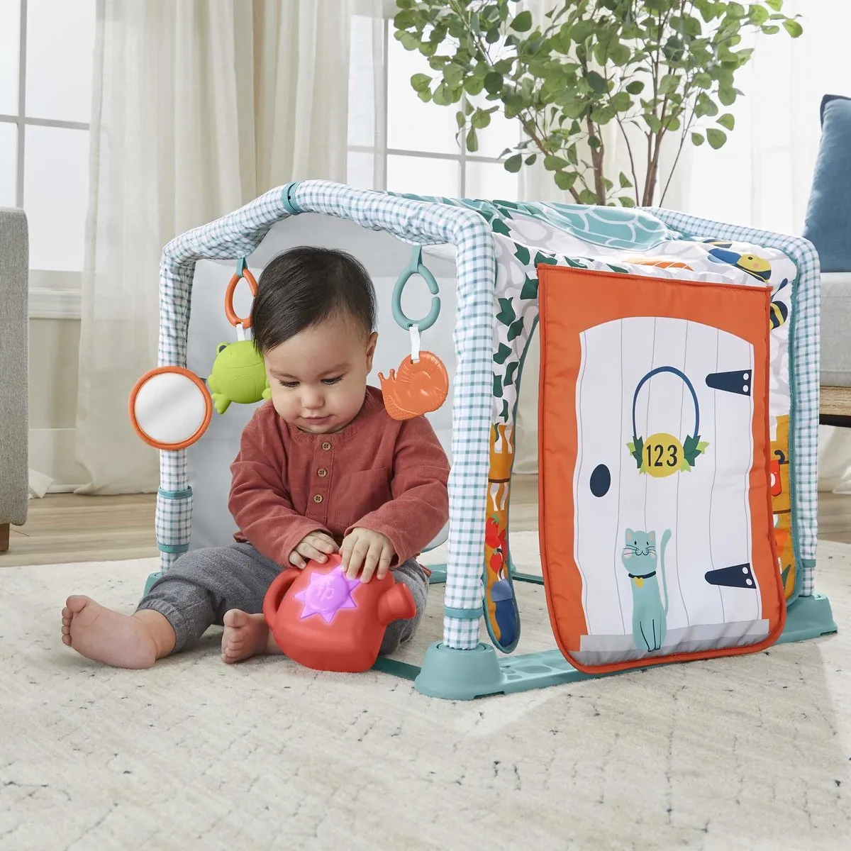 Fisher-Price 3-in-1 Kruipen en Spelen Activiteitenspeelmat - 4 Speelelementen