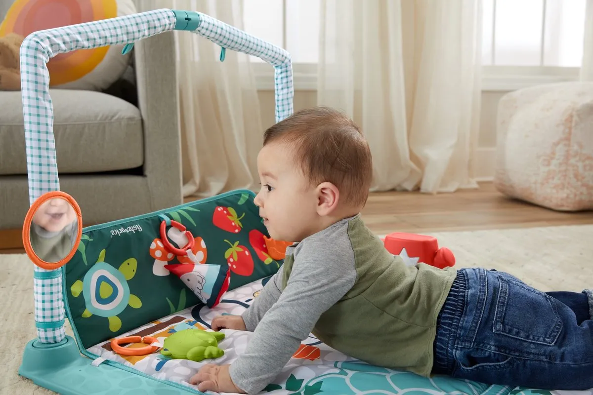 Fisher-Price 3-in-1 Kruipen en Spelen Activiteitenspeelmat - 4 Speelelementen
