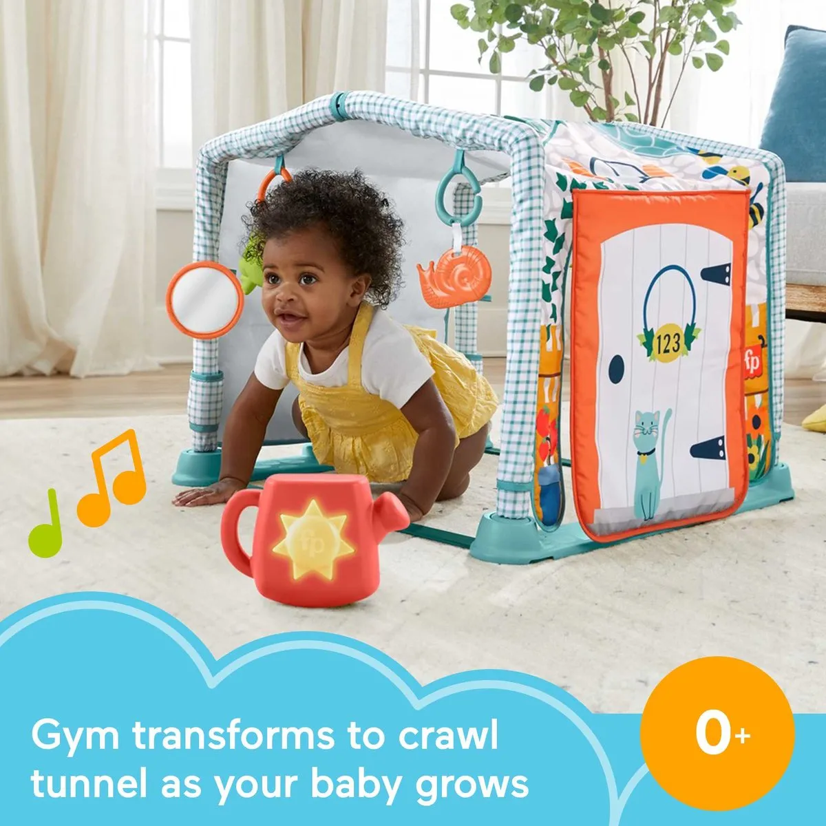 Fisher-Price 3-in-1 Kruipen en Spelen Activiteitenspeelmat - 4 Speelelementen