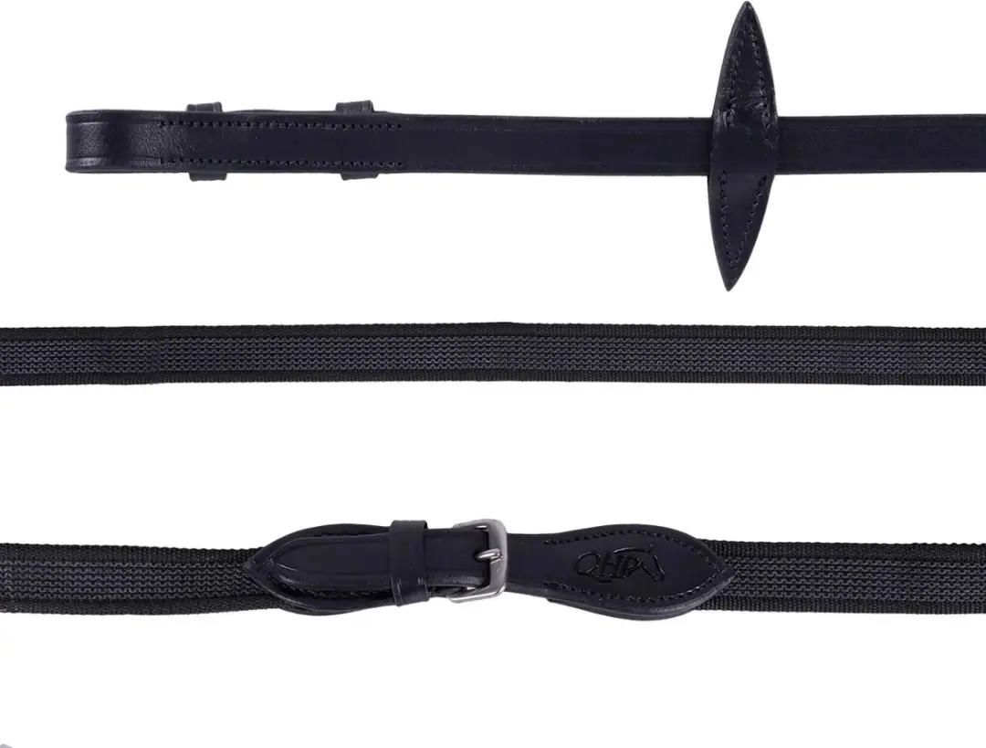 QHP Teugel Antislip Black Full - Zwart - afbeelding 6 van 6