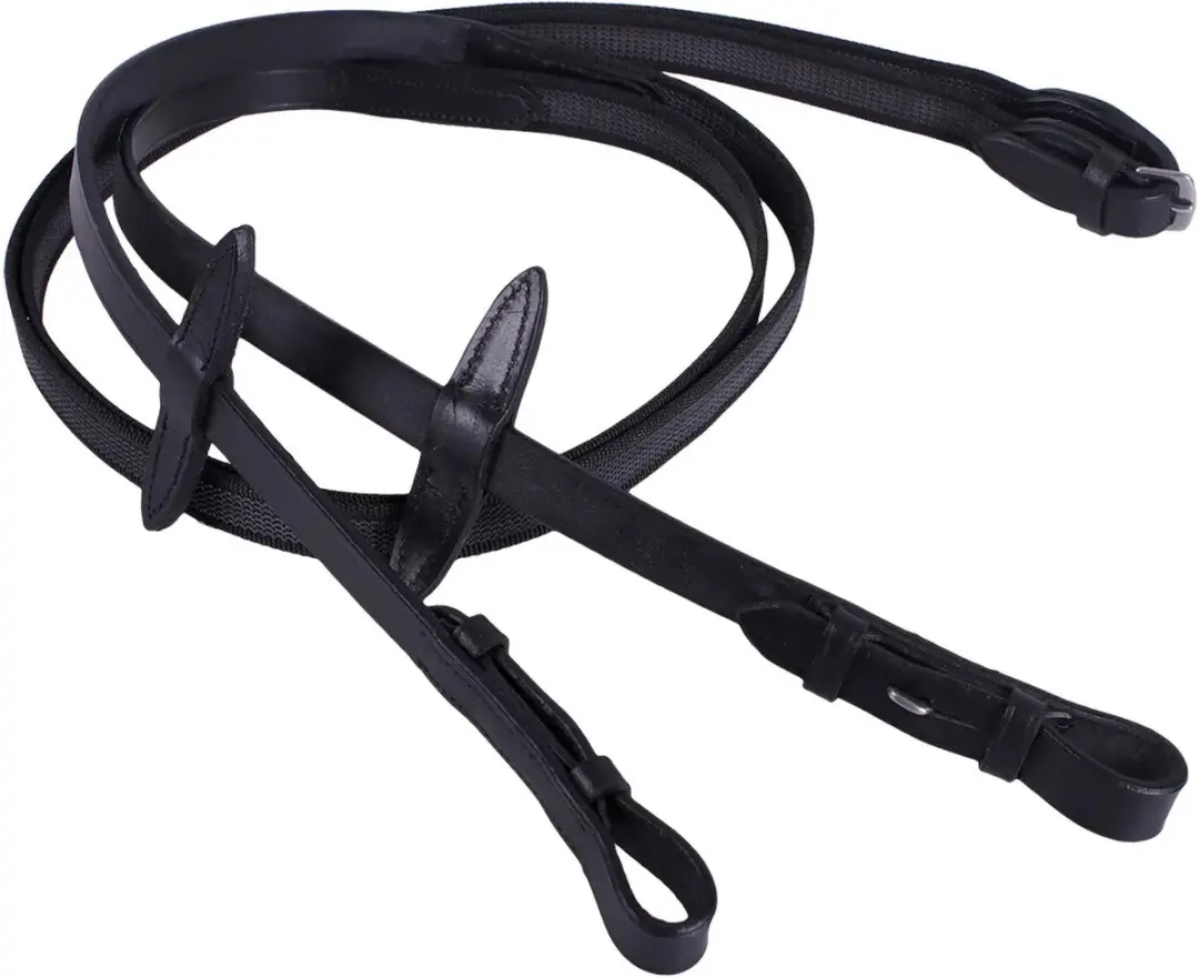 QHP Teugel Antislip Black Full - Zwart