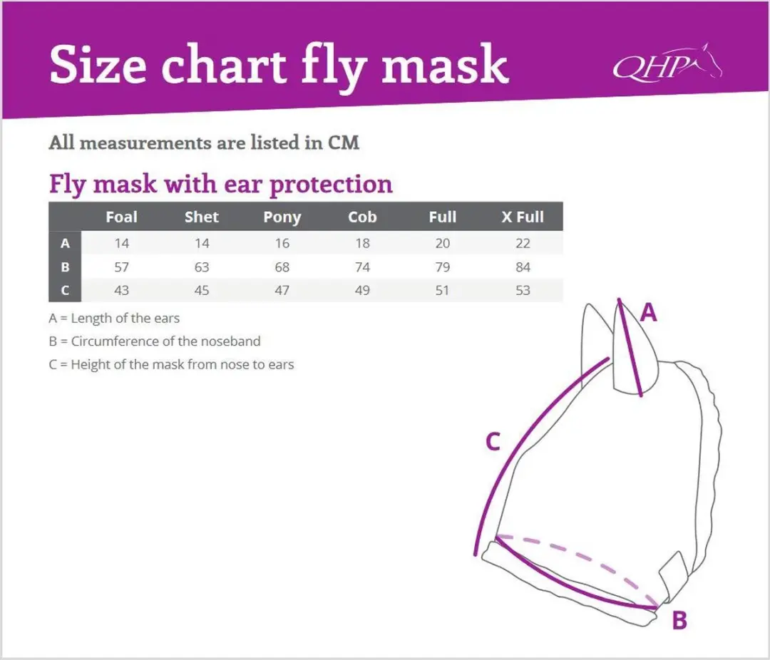 QHP Vliegenmasker Veulen - Zwart