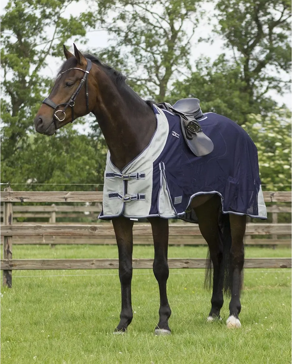 QHP Vliegen Uitrijdeken 125cm - Donkerblauw - afbeelding 3 van 6