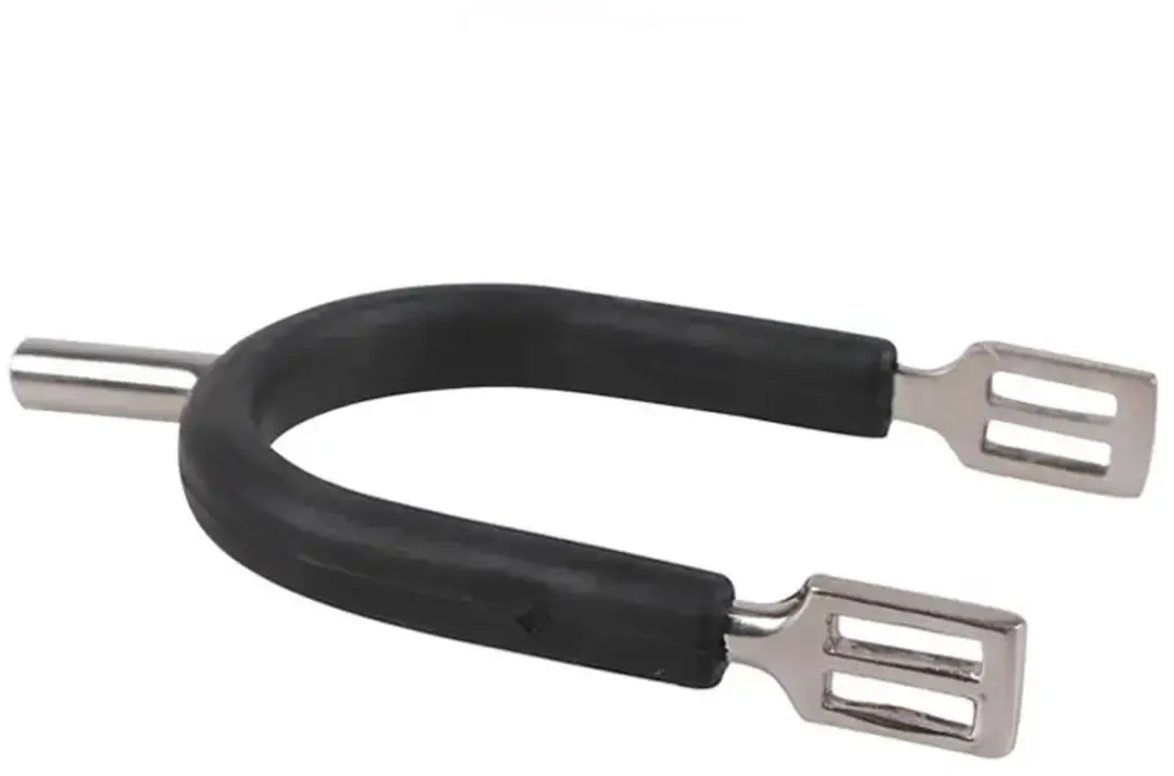 QHP Stompe Damesporen met Rubber - RVS - afbeelding 4 van 4