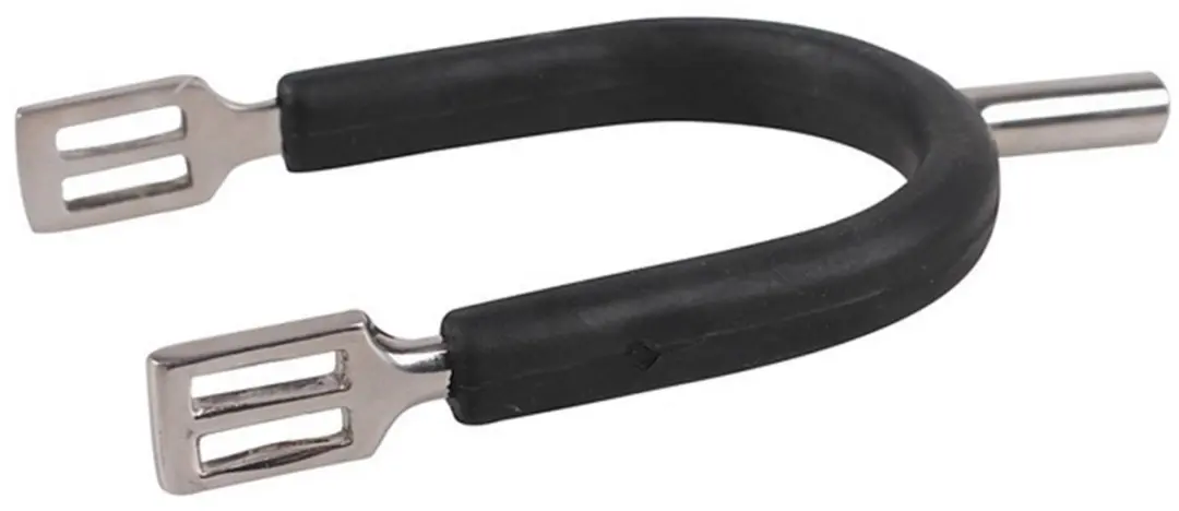 QHP Stompe Damesporen met Rubber - RVS - afbeelding 2 van 4