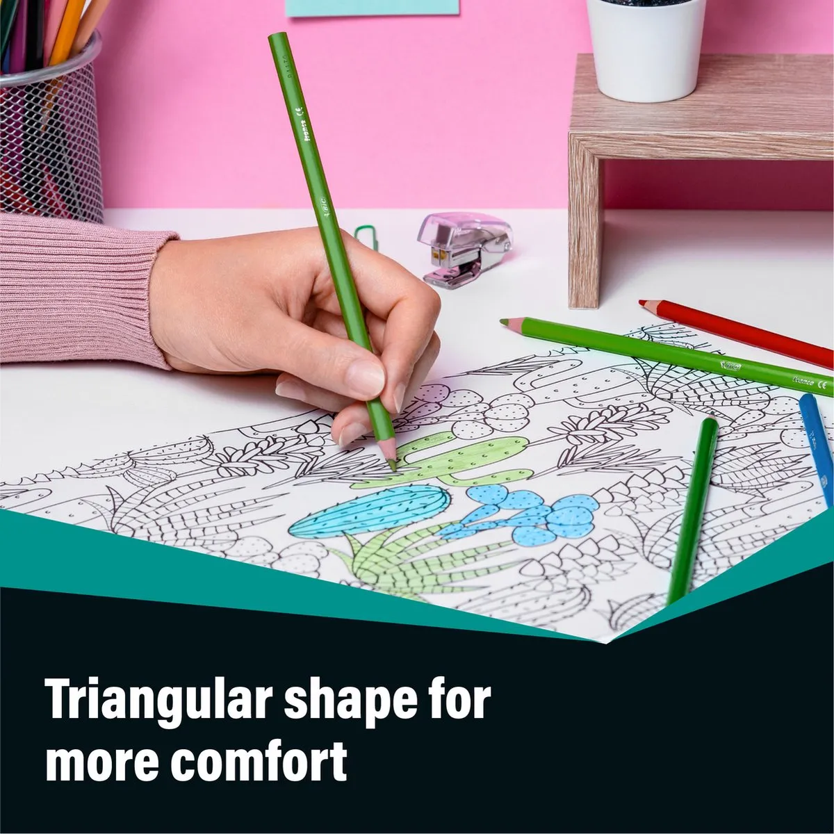 BIC Intensity - Kleurpotloden - Kinderen en volwassenen - Verschillende Kleuren - Potlood - 24 Stuks