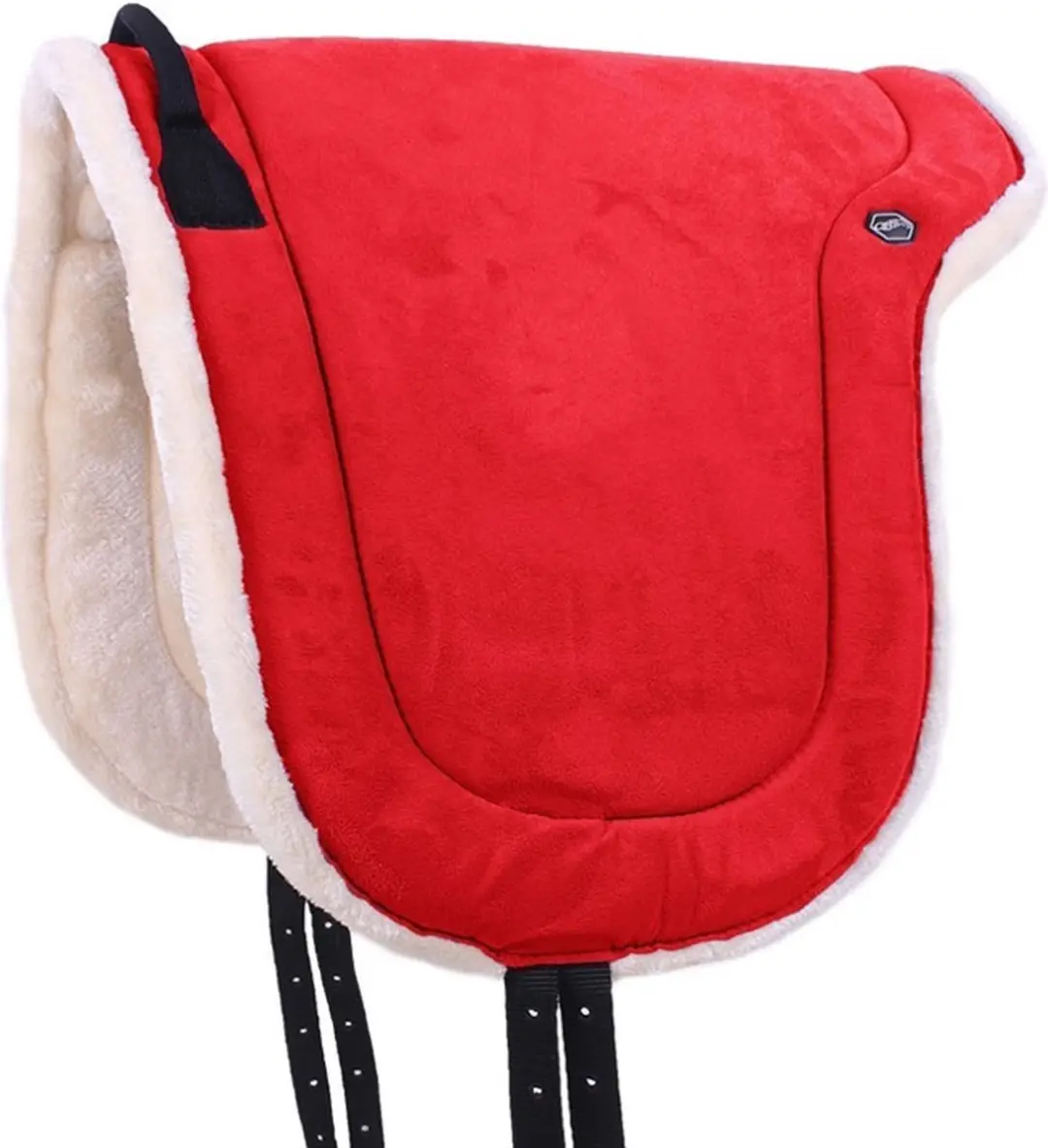 QHP Bareback Pad Full - Rood - afbeelding 5 van 6