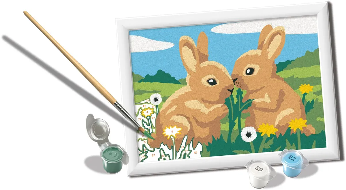 Ravensburger CreArt Bunny Friends Schilderen op Nummer - Meerkleurig