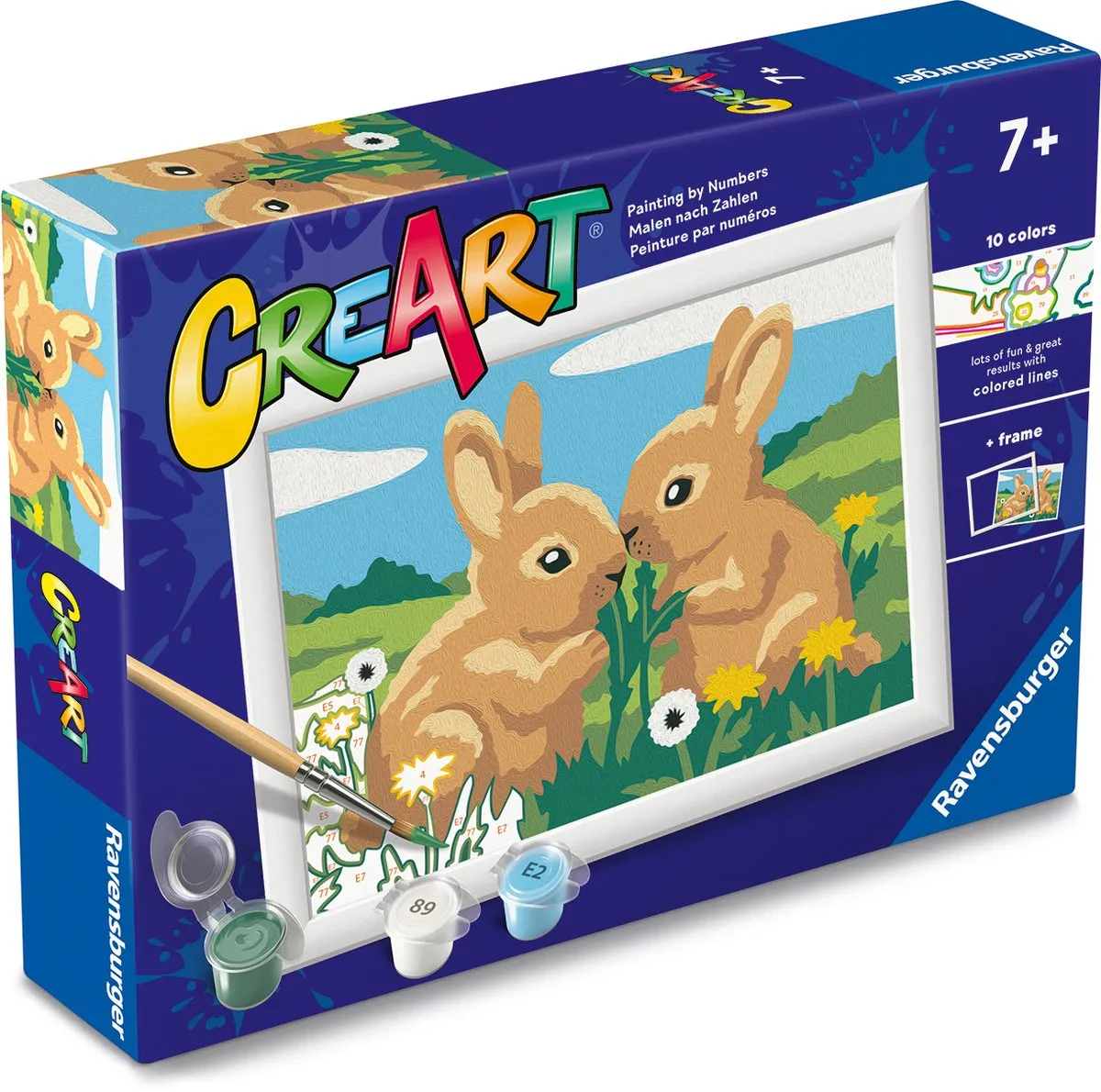 Ravensburger CreArt Bunny Friends Schilderen op Nummer - Meerkleurig