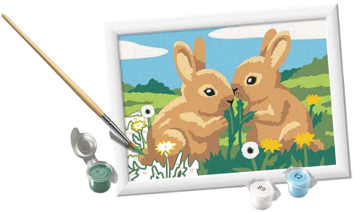 Ravensburger CreArt Bunny Friends Schilderen op Nummer - Meerkleurig