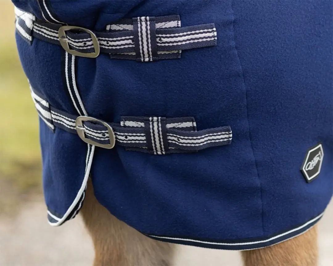 QHP Shetland Fleecedeken 90cm - Donkerblauw - afbeelding 4 van 6
