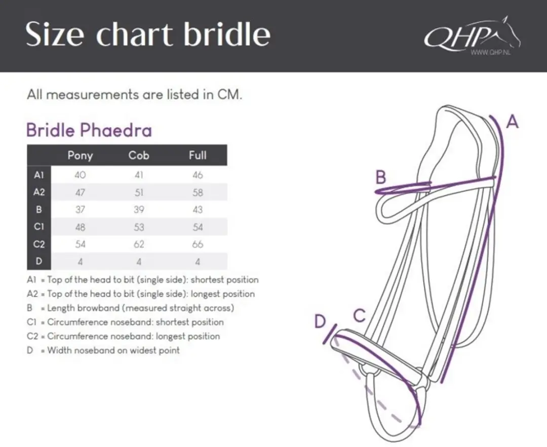 QHP Phaedra Hoofdstel - Pony - Zwart