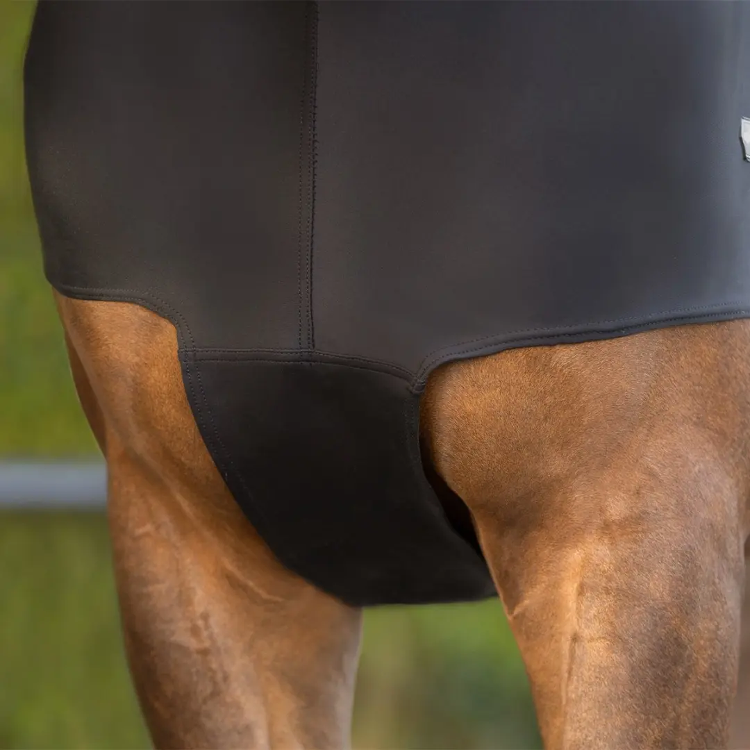 QHP Elastische Halsbeschermer L - Zwart