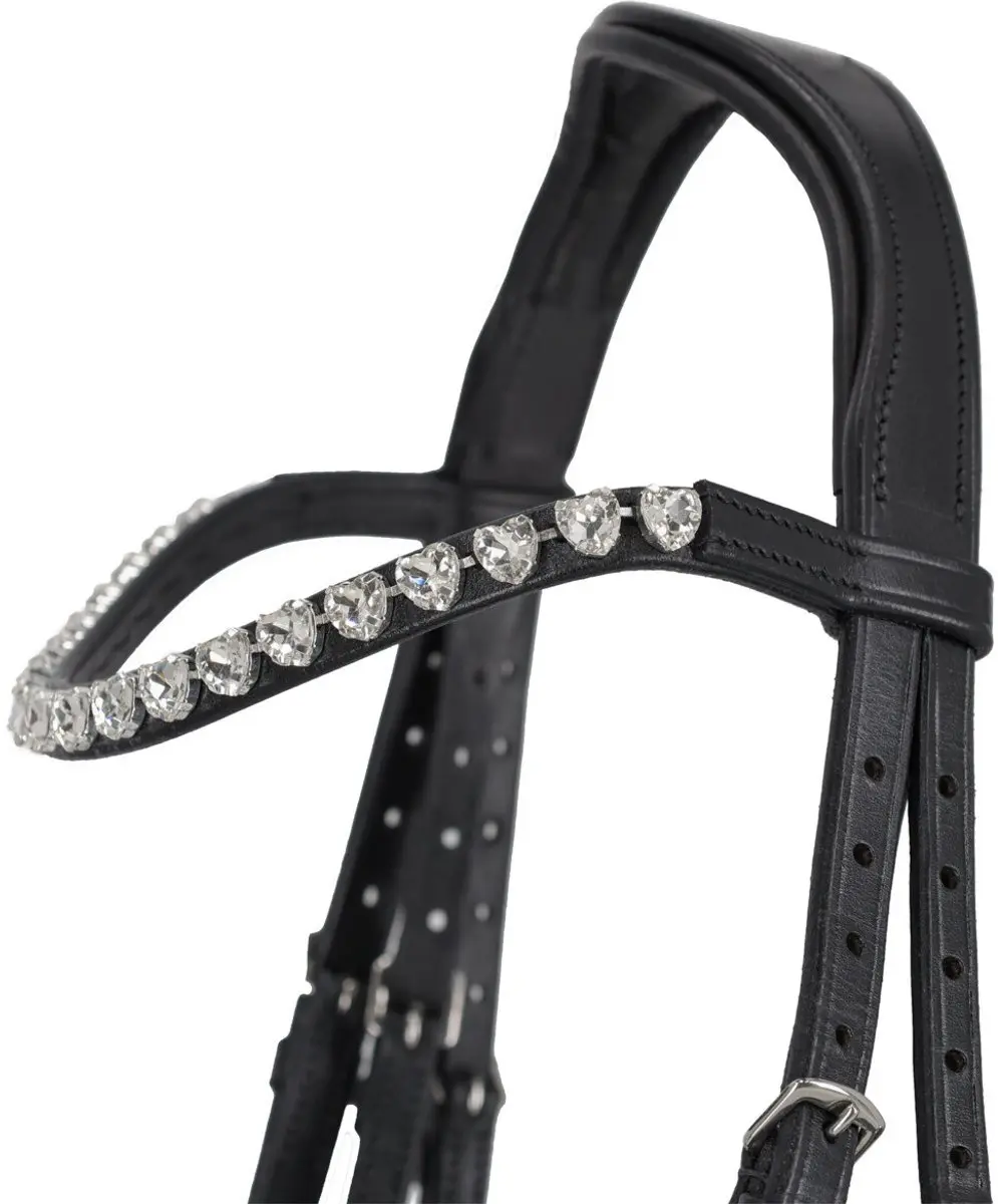 QHP Bixie Hoofdstel - Full - Zwart-Zilver