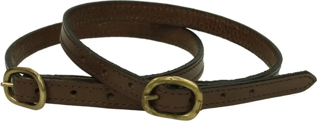 Epplejeck Luxe Leer Sporenriemen - Middenbruin-goud