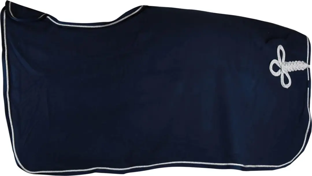 Horsegear HGLuxe Uitrijdeken S - Donkerblauw-zilver