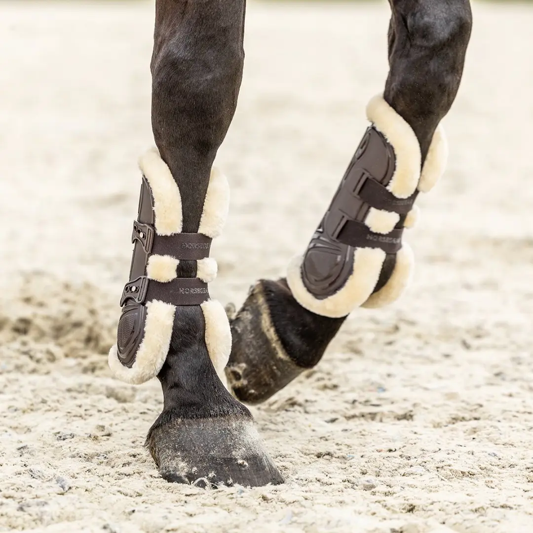 Horsegear Peesbeschermers HGprotection Full Bruin - 2 Stuks
