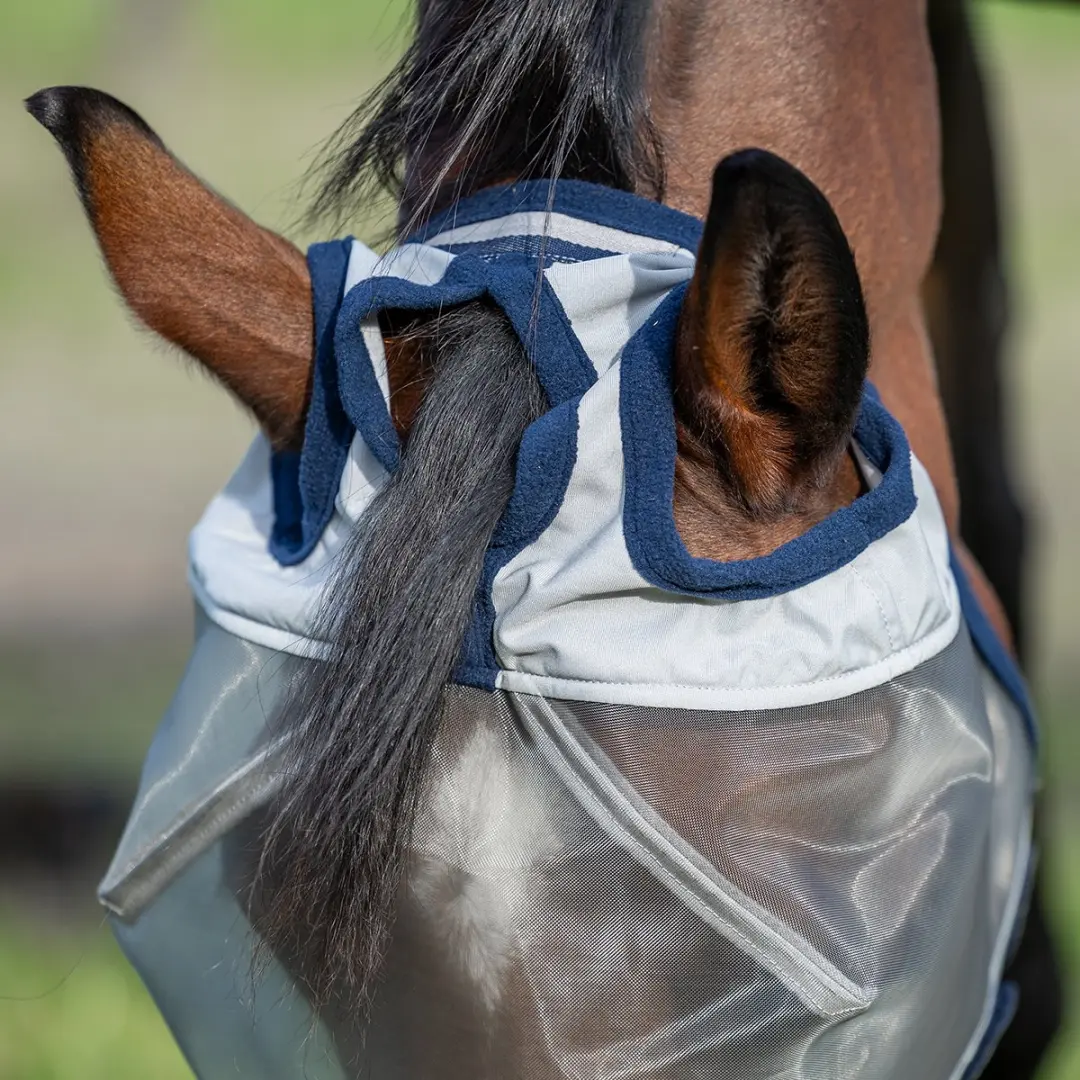 Horsegear Vliegenmasker Zonder Oren Grijs
