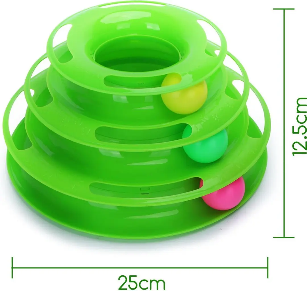 Nobleza Katten Speeltoren 3 Niveaus - 25x12,5cm - Groen