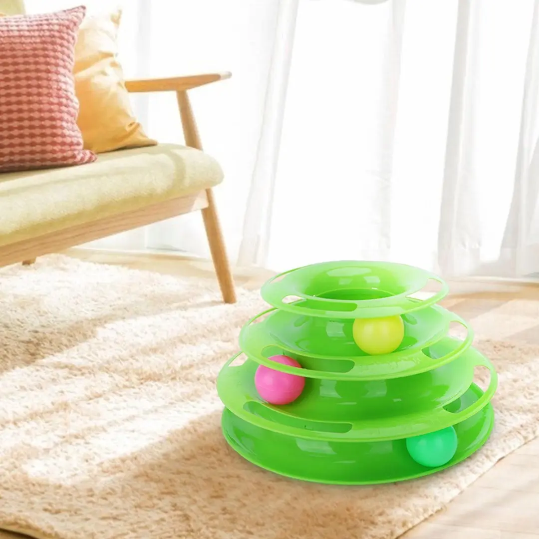 Nobleza Katten Speeltoren 3 Niveaus - 25x12,5cm - Groen
