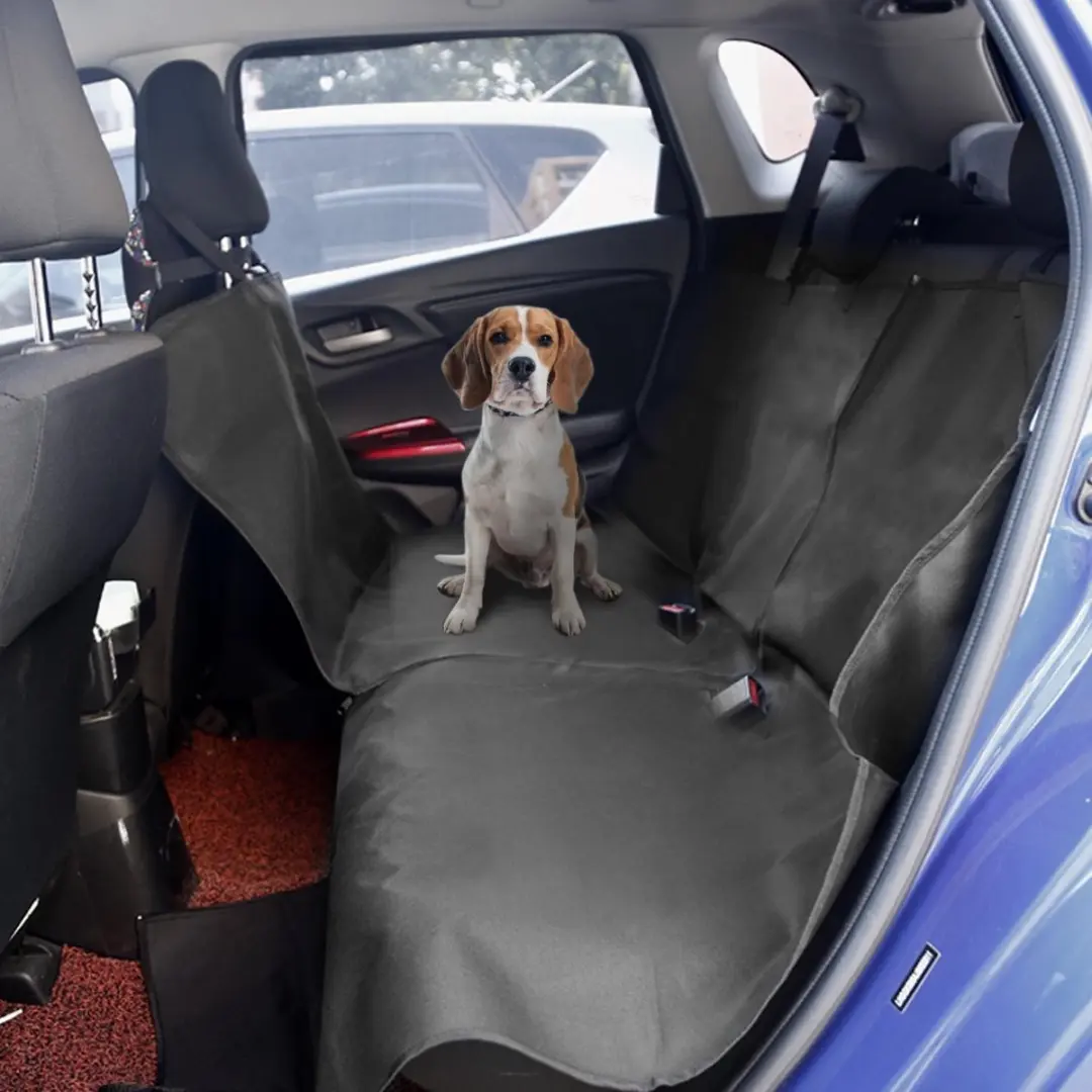 Nobleza Hondendeken Auto Beschermhoes Achterbank 147x145cm - Zwart - 2 Delen