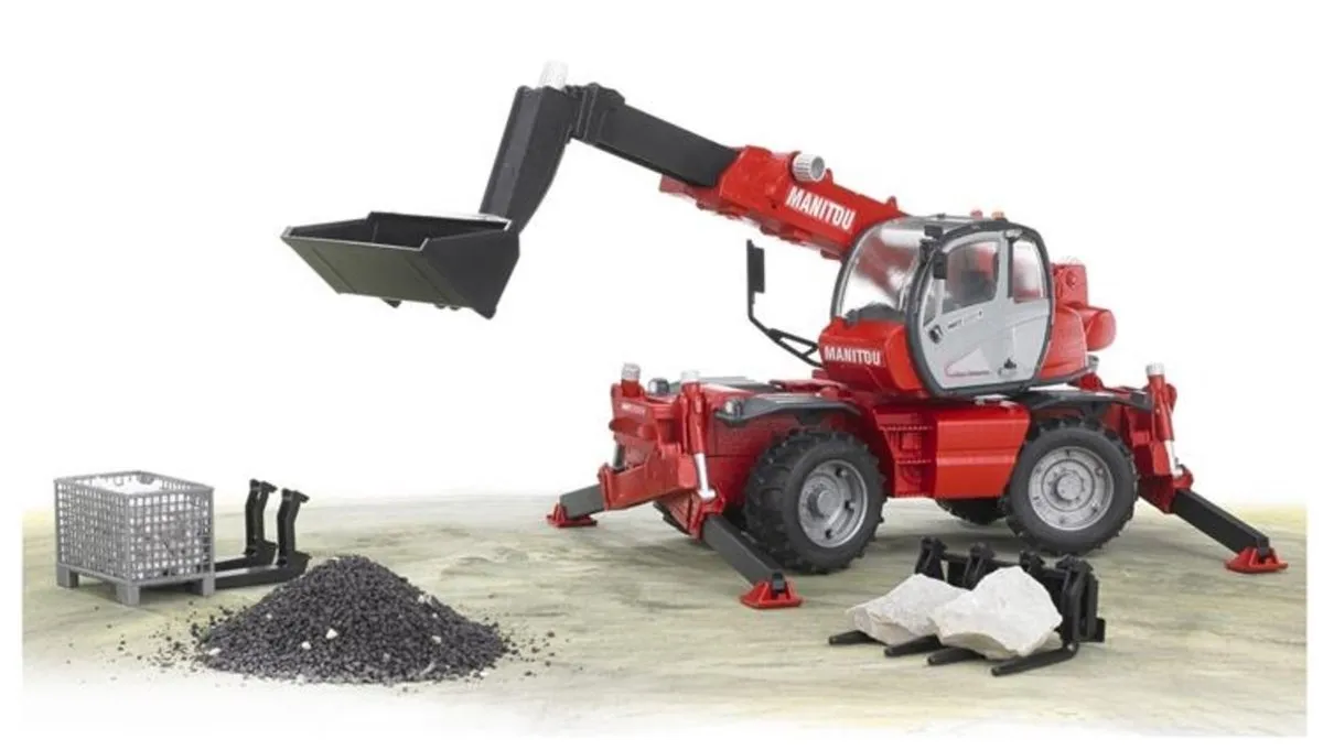 Bruder 2129 Manitou MRT 215 Speelgoedkraan - Multicolor