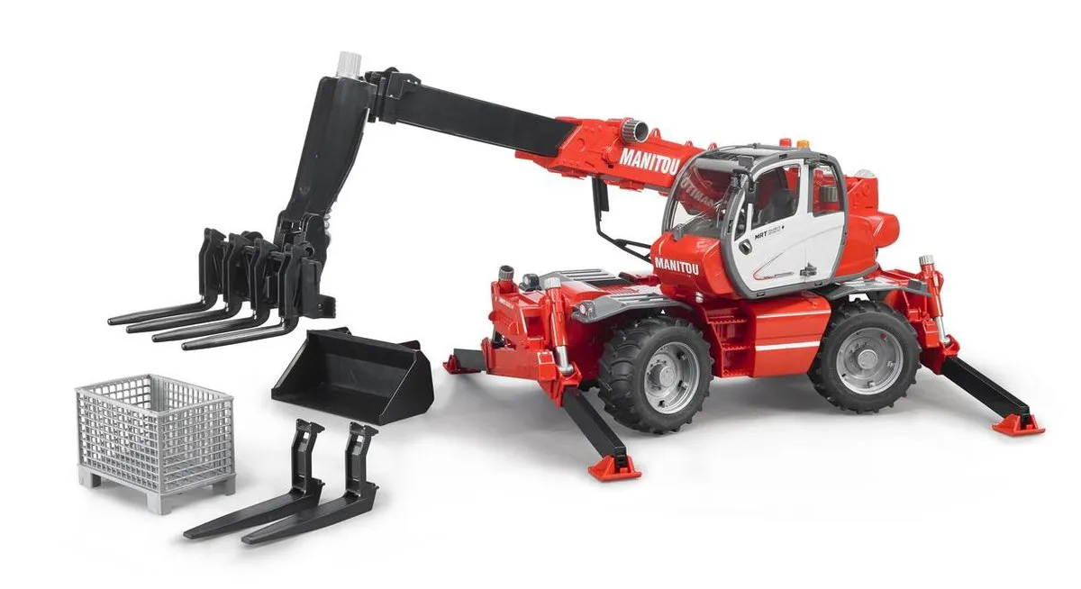 Bruder 2129 Manitou MRT 215 Speelgoedkraan - Multicolor