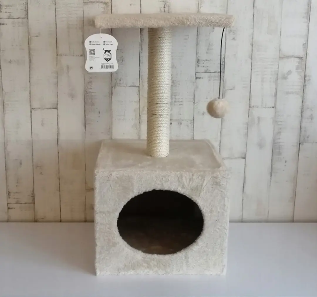 Nobleza Krabpaal met Huisje 60cm - Beige