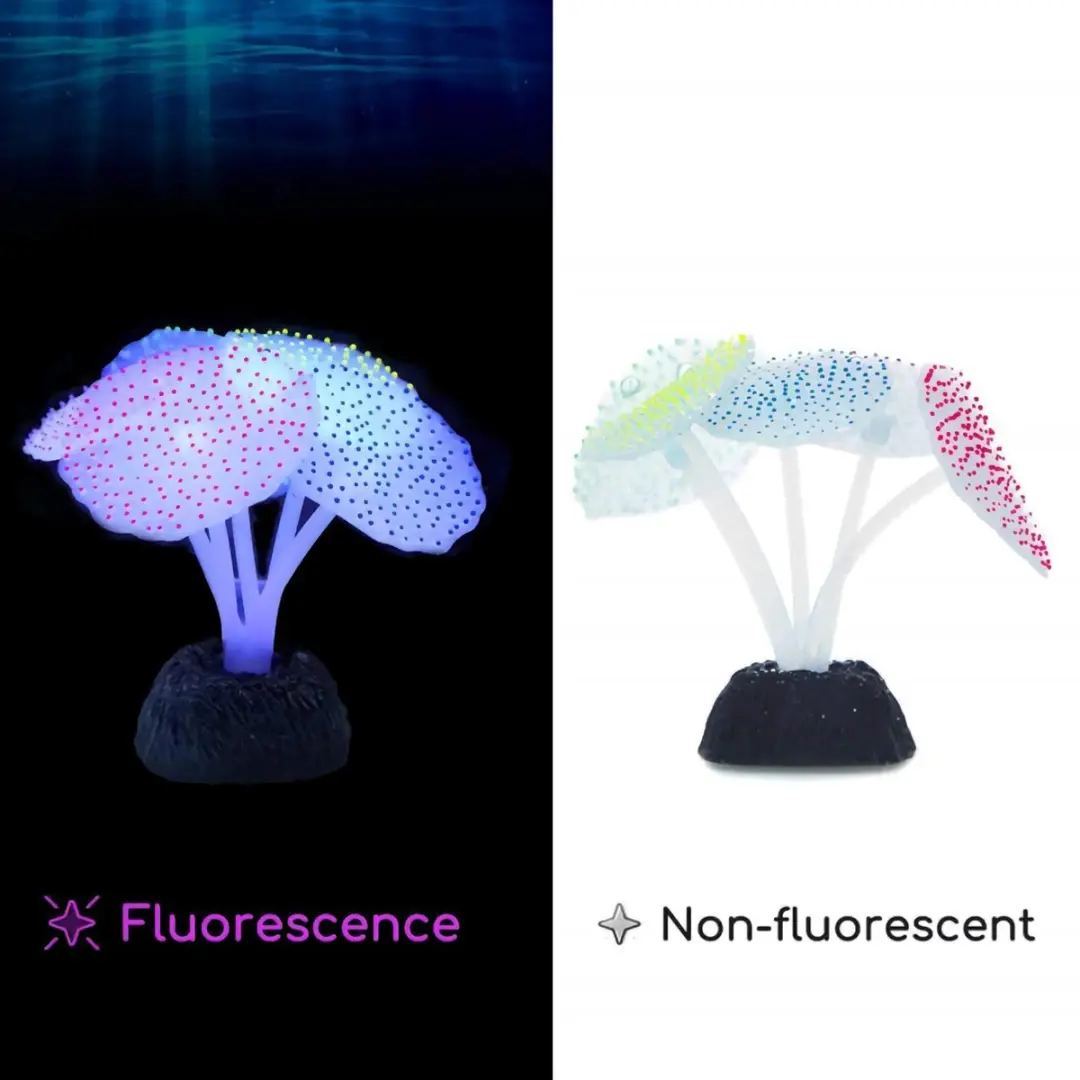 Nobleza Fluorescerende Kunstplanten - Aquariumdecoratie Groen/Roze/Blauw