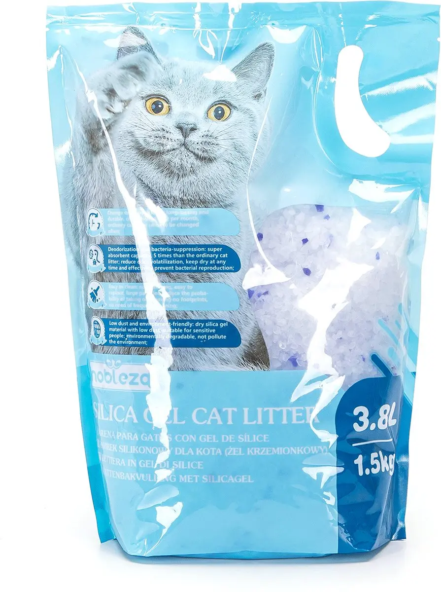 Nobleza Silicagel Kattenbakvulling 3,8L - Snel absorberend