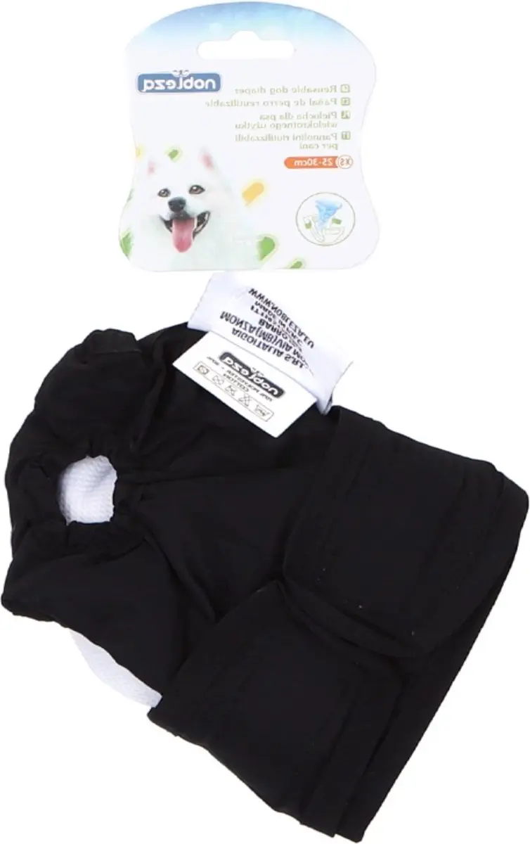 Nobleza Hondenbroekje XS - Wasbaar - 25-30 cm - Zwart