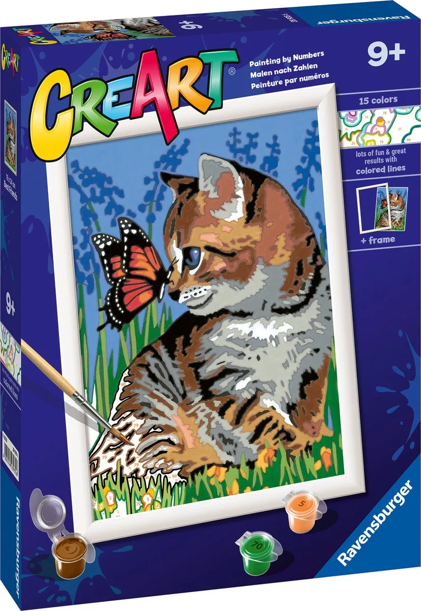 Ravensburger CreArt Best Friends Schilderen op nummer - 15 Kleuren - Multicolor
