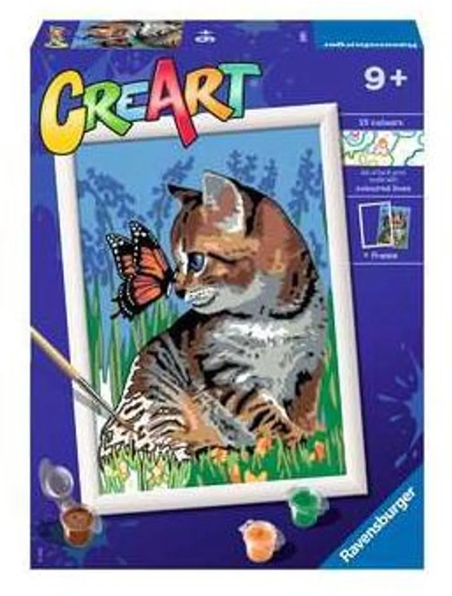 Ravensburger CreArt Best Friends Schilderen op nummer - 15 Kleuren - Multicolor