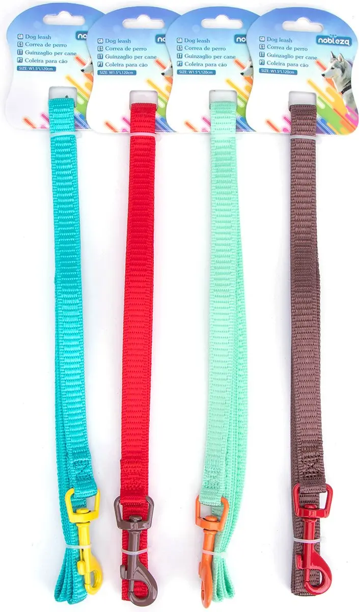 Nobleza Hondenriem Reflecterend Nylon 120cm - Groen