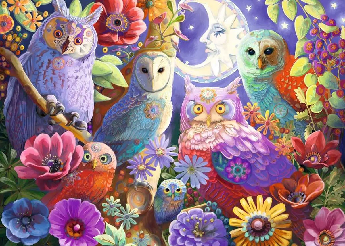 Ravensburger Night Owl Hoot Legpuzzel 300 Stuks - Multicolor