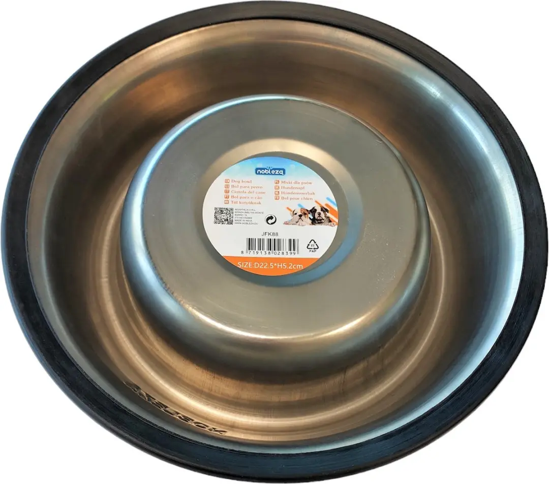 Nobleza Hondenvoerbak RVS 650ml - Ø22,5cm - Blauw