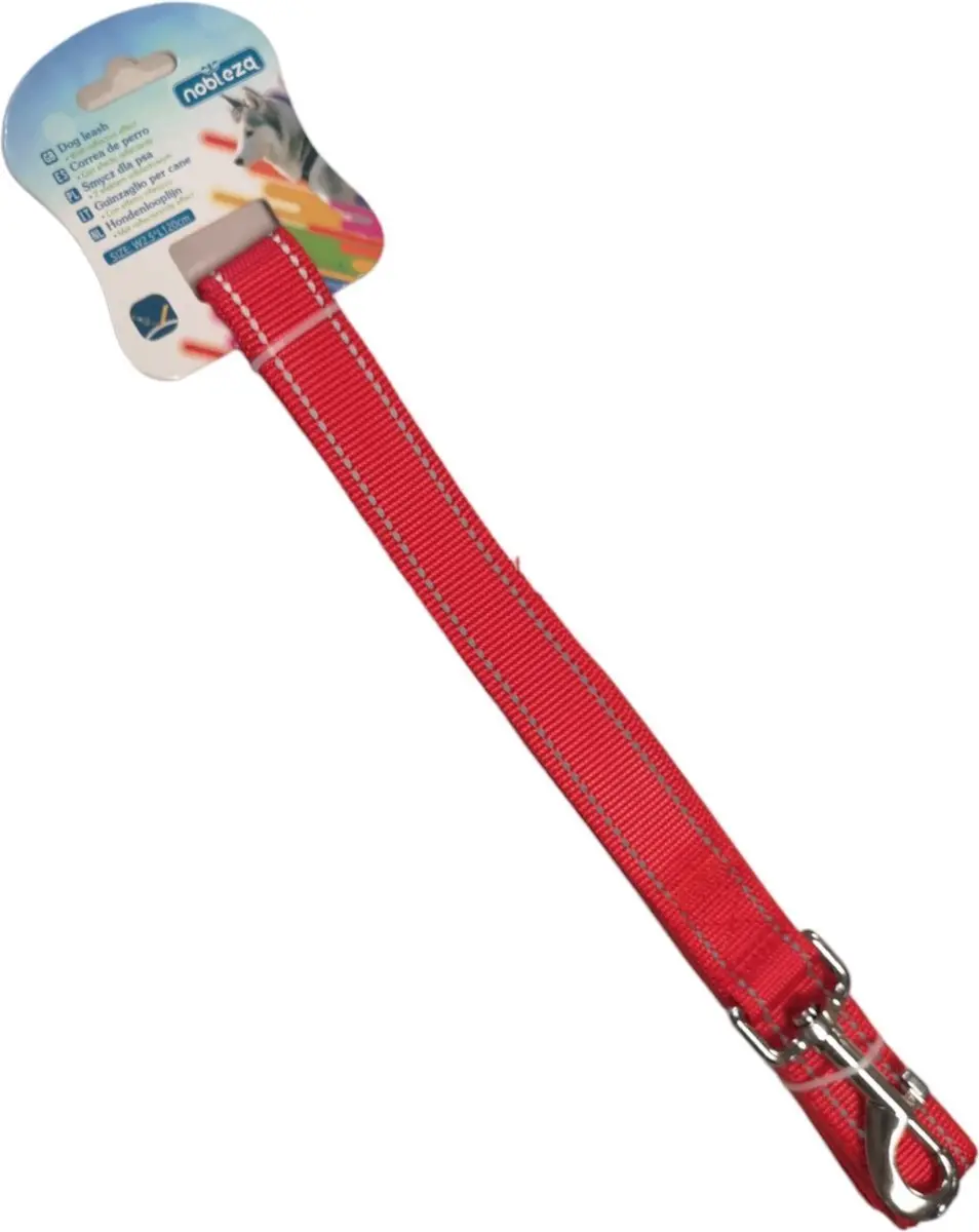 Nobleza Hondenriem Reflecterend 120cm Rood