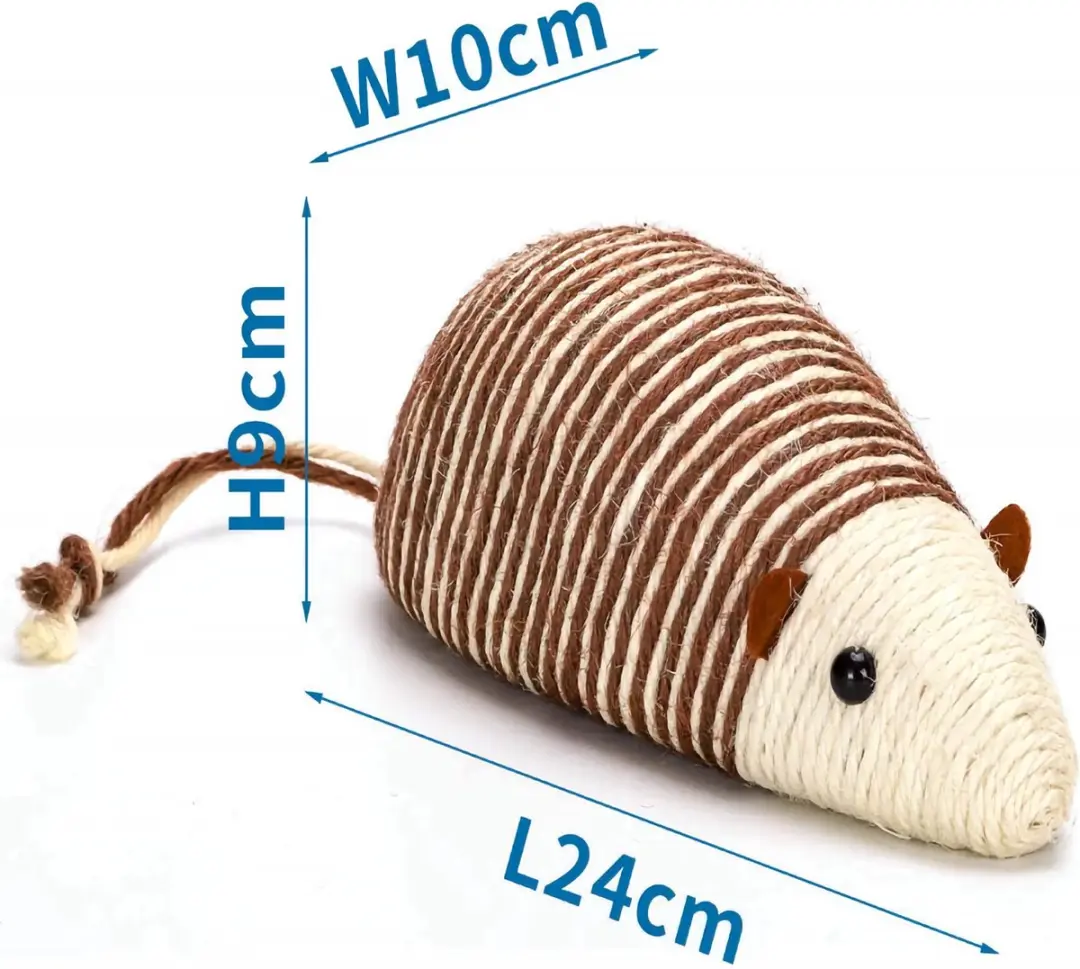 Nobleza Krabspeelgoed Kat Sisal Speelmuis - 24cm