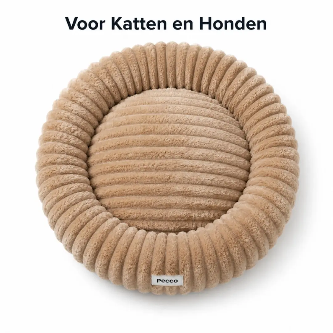 Pecco Orthopedische Hondenmand 80cm - Lichtbruin - 2-in-1