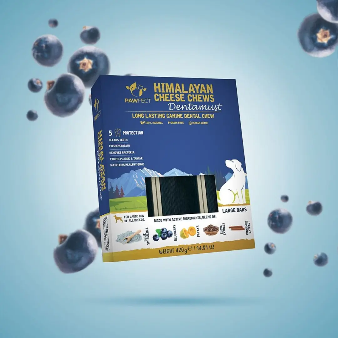 Pawfect Dentamust Bars Blauwe bessen Large 420 gr.