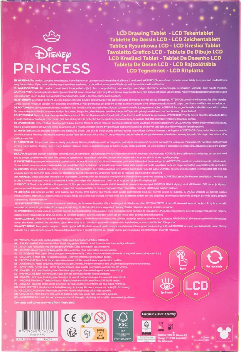 Disney Princess LCD Tekentablet 11 Inch - Multikleur