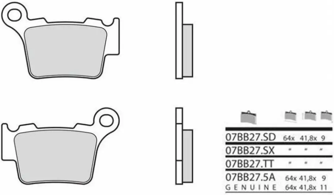 Plaquette de frein Brembo pour Moto KTM 125 SX Après 2004 AR / 07BB27SD Neuf