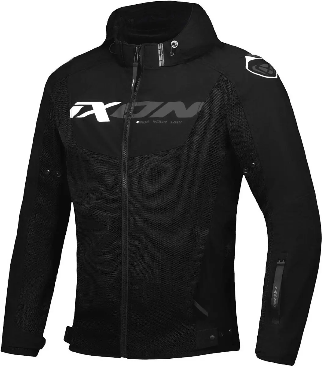 IXON Fierce Textiele Motorjas 4XL - Zwart/Grijs/Wit
