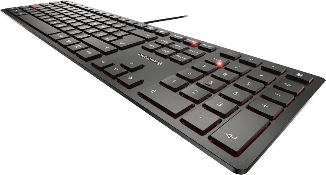 CHERRY KC 6000 Slim toetsenbord USB AZERTY Belgisch Zwart