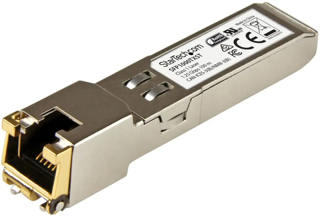 Startech SFP1000TXST MultiMode SFP Glasvezelmodule - Zilver