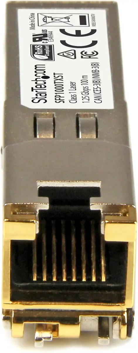 Startech SFP1000TXST MultiMode SFP Glasvezelmodule - Zilver