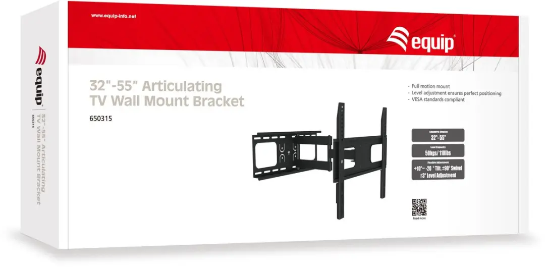 Equip 650315 TV Beugel 55" - Zwart - afbeelding 4 van 5